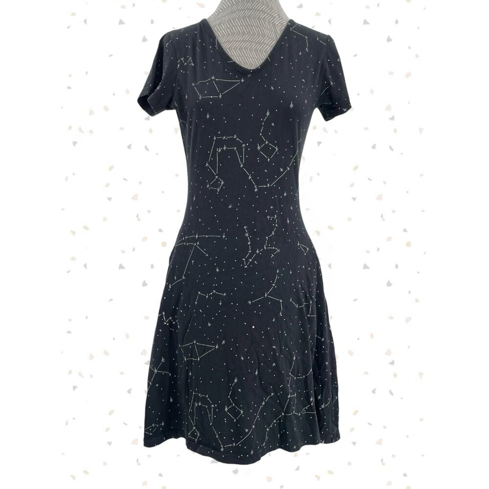 Svaha Constellation Star Black Astronomy Dress Pockets STEM Space Science Size 4